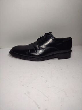 W Collection men's Derby dress black shoes. leather size(41) 8 lace up